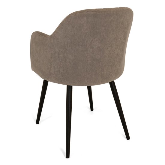 Стул с подлокотниками из велюра (арт 27333) Фото 4