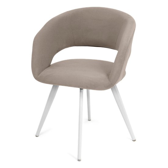 Стул кухонный бежевый велюровый (арт 33604) Фото 7