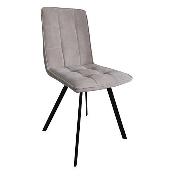 Стул с черными ножками мягкий бежевый (арт 24937) - Фото 2