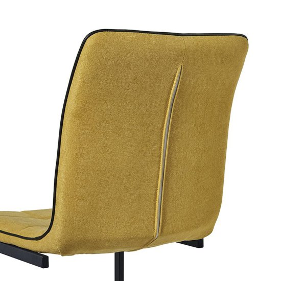 Стул на полозьях мягкий желтый (арт 31481) Фото 7