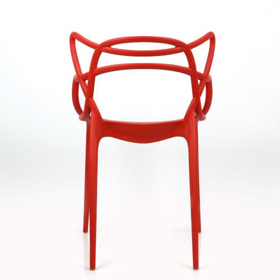 Стул красный из пластика современный (арт 2359) Фото 5