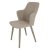 Стул на металлокаркасе мягкий бежевый велюровый (арт 28637)