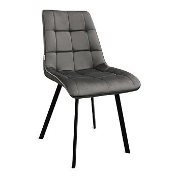 Стул для кухни с черными ножками мягкий из бархата (арт 11155) - Фото 2