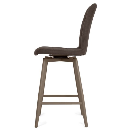 Стул полубарный бежевый из велюра (арт 35359) Фото 4