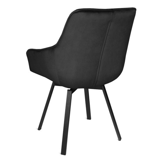 Стул-кресло на металлокаркасе с подлокотниками черный (арт 29442) Фото 2