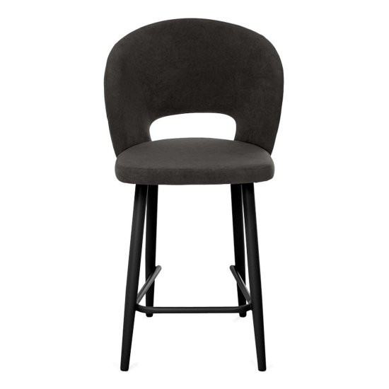 Полубарный стул на металлокаркасе мягкий велюровый (арт 26725) Фото 6