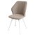 Стул на металлическом каркасе мягкий бежевый из велюра (арт 25770)