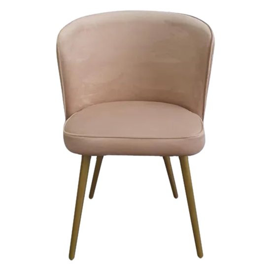 Стул на металлокаркасе мягкий бежевый современный (арт 30762) Фото 2