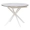 Стол кухонный раскладной круглый белый на одной ножке (арт 16006)