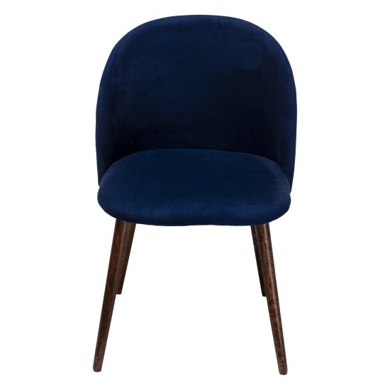 Стул с мягким сидением синий из велюра (арт 27459) Фото 2