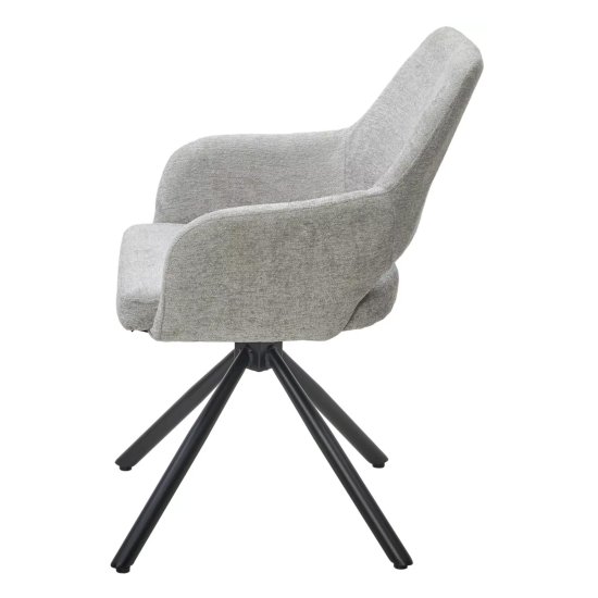 Стул металлический мягкий с подлокотниками серый (арт 33807) Фото 3