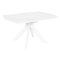Стол раскладной керамический белый на одной ножке (арт 34257)