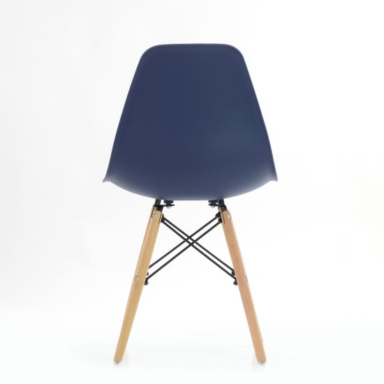 Стул дизайнерский деревянный синий пластиковый eames (арт 6425) Фото 3