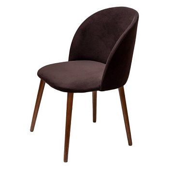 Стул для кухни деревянный мягкий из велюра современный (арт 27464) - Фото 2