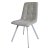 Стул на металлическом каркасе с мягкой обивкой серый (арт 16676)