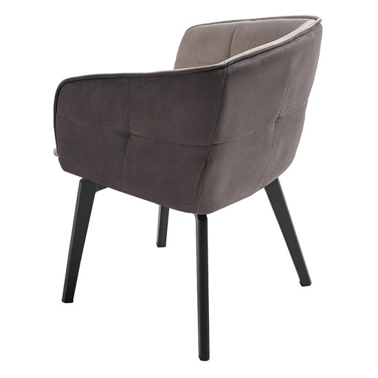 Стул-кресло дизайнерский мягкий с подлокотниками кремовый (арт 27207) Фото 7