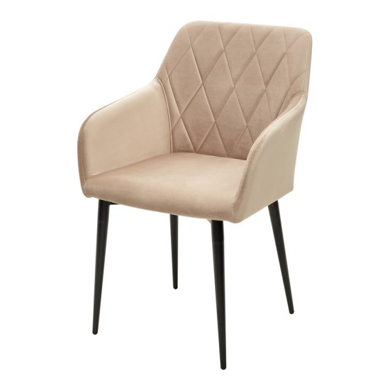 Стул-кресло мягкий с подлокотниками бежевый (арт 11344) Фото 1