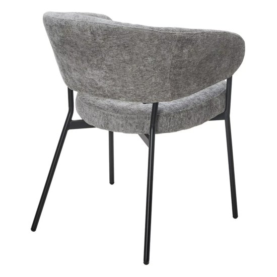 Стул на металлокаркасе мягкий с подлокотниками серый (арт 33487) Фото 2