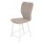Полубарный стул на металлокаркасе мягкий бежевый из велюра (арт 23656)