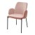 Стул-кресло на металлокаркасе мягкий с подлокотниками розовый (арт 10081)