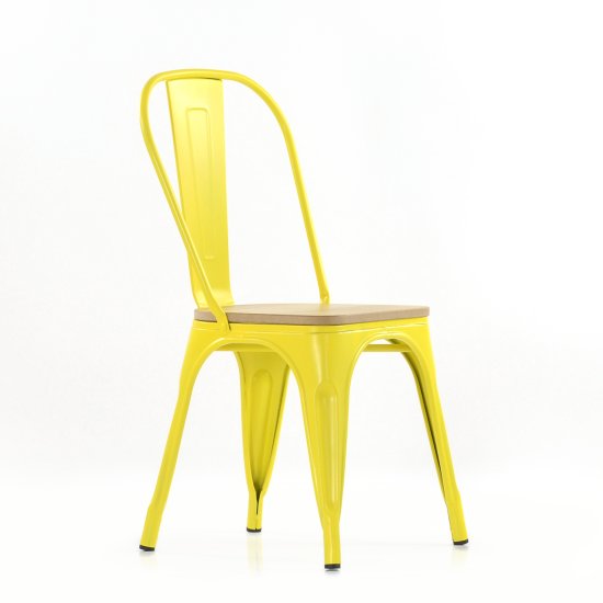 Стул дизайнерский желтый tolix (арт 6760) Фото 5
