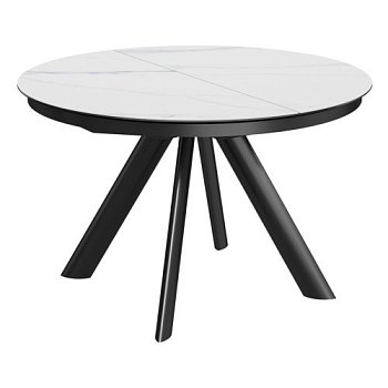 Стол кухонный раскладной круглый с керамическим покрытием (арт 32716) - Фото 2