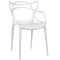 Стул ножки белые белый пластиковый в современном стиле (арт 6608)