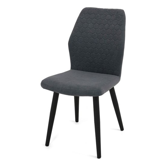 Стул на металлокаркасе серый из велюра (арт 20065) Фото 4