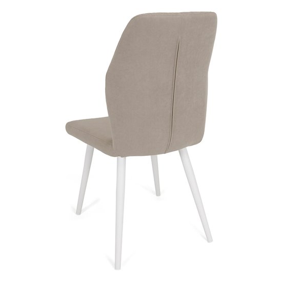 Стул на металлокаркасе мягкий бежевый современный (арт 19931) Фото 5