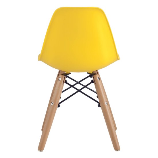 Стул для кухни дизайнерский желтый пластиковый eames (арт 29397) Фото 3