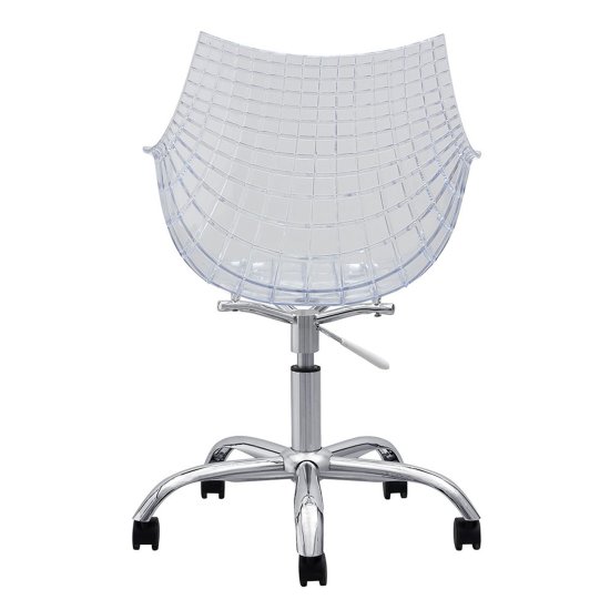 Стул-кресло дизайнерский хромированный прозрачный (арт 31483) Фото 4