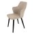 Стул для кухни на металлокаркасе мягкий бежевый велюровый (арт 26476)