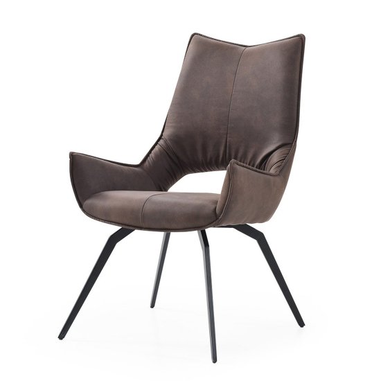 Стул-кресло интерьерный на металлическом каркасе мягкий (арт 31471) Фото 1