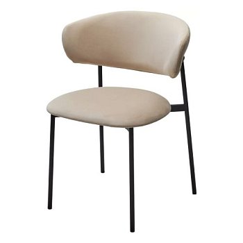 Стул с мягким сидением бежевый велюровый (арт 33625) - Фото 2