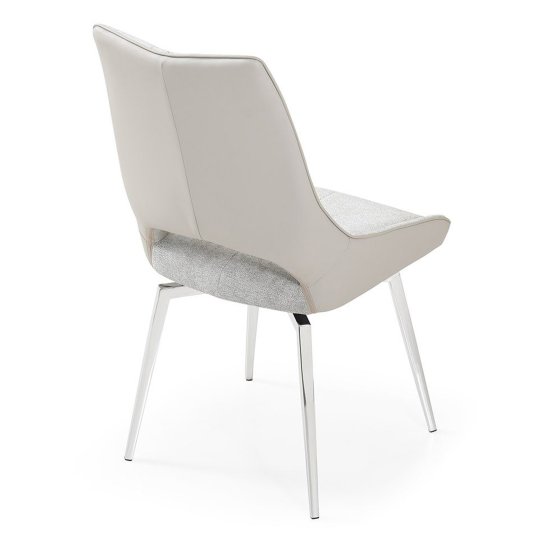 Стул дизайнерский металлический с мягкой обивкой бежевый (арт 28936) Фото 5