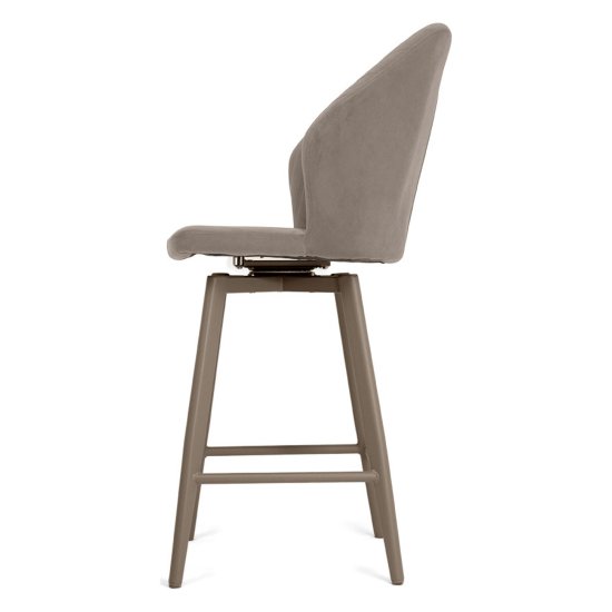 Стул барный на металлокаркасе мягкий бежевый (арт 35431) Фото 4