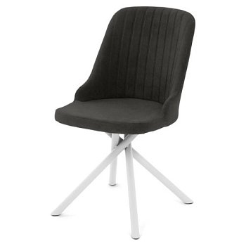 Стул на металлокаркасе с мягкой обивкой коричневый из велюра (арт 35543) - Фото 2