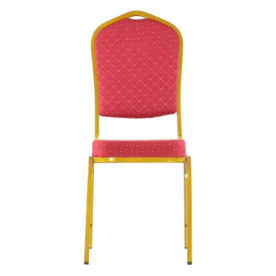 Стул на металлическом каркасе мягкий красный классика (арт 34579) Фото 2