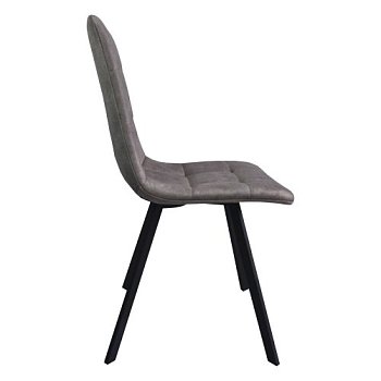 Стул на металлическом каркасе с мягким сидением серый (арт 25076) - Фото 2