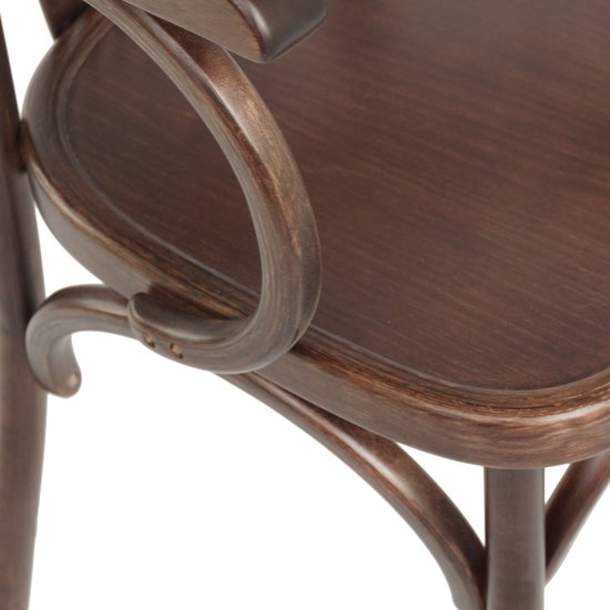 Стул с подлокотниками коричневый венский (арт 1853) Фото 4