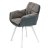 Стул с мягким сидением серый с обивкой из велюра (арт 33632)