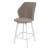 Барный высокий стул на каркасе из металла мягкий бежевый (арт 35426)