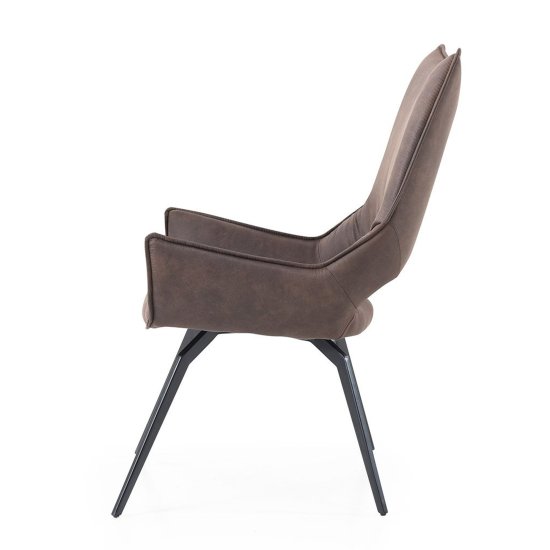 Стул-кресло интерьерный на металлическом каркасе мягкий (арт 31471) Фото 3