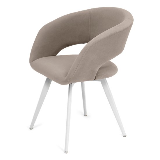 Стул кухонный бежевый велюровый (арт 33604) Фото 4