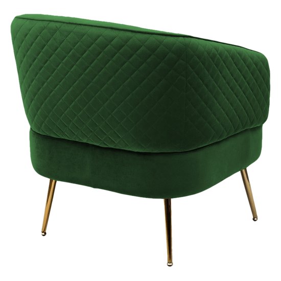 Стул-кресло дизайнерский мягкий с подлокотниками зеленый (арт 28442) Фото 2