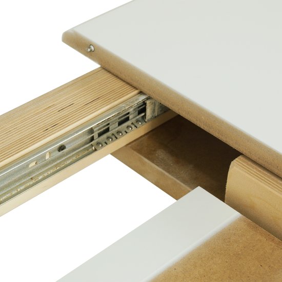 Обеденный стол раскладной белый в классическом стиле (арт 31338) Фото 4