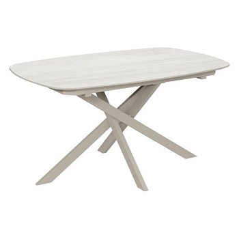 Стол овальный со столешницей из керамики на одной ножке (арт 34285) - Фото 2