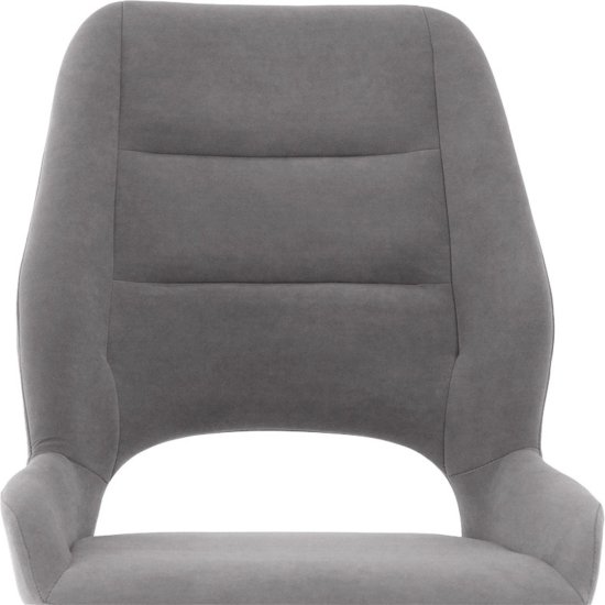 Стул на металлокаркасе мягкий серый велюровый (арт 35533) Фото 8
