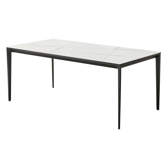 Стол дизайнерский керамический белый на четырех ногах (арт 31468) Фото 1