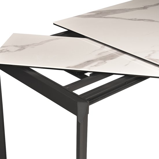 Стол раздвижной керамический белый 140 см (арт 31348) Фото 3